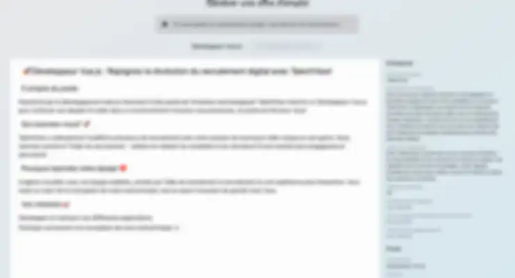 Générateur d'offre d'emploi